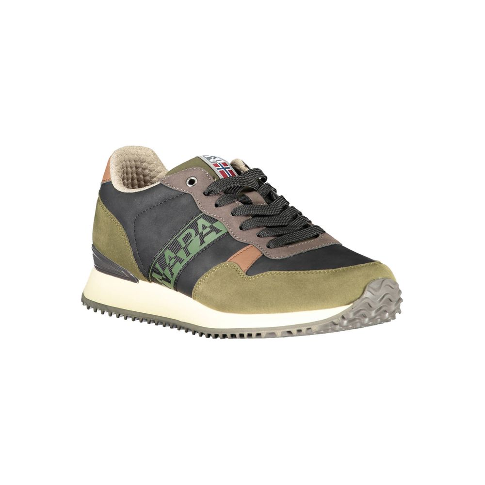  - Green Polyester Men Sneaker