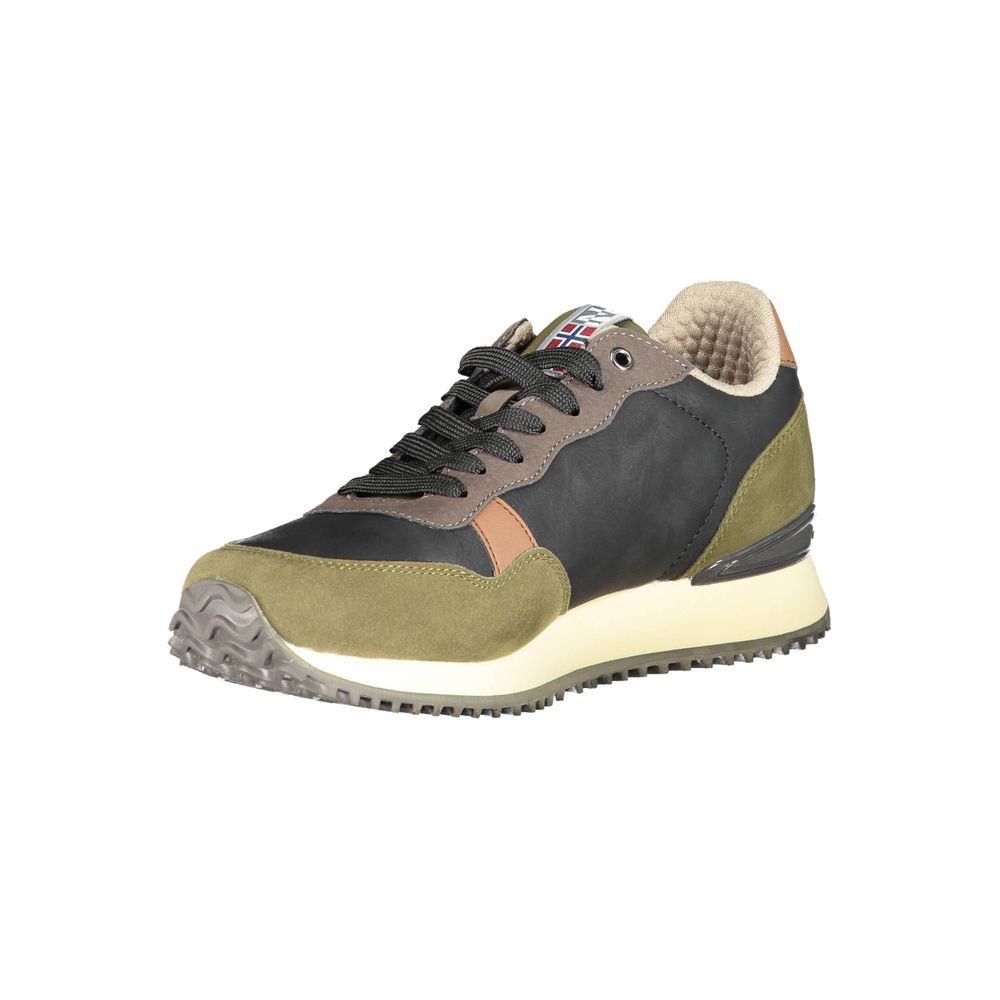  - Green Polyester Men Sneaker