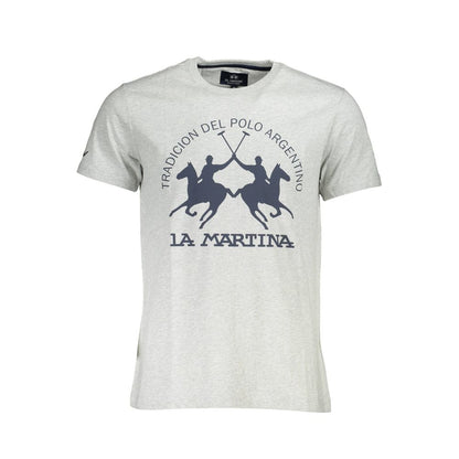  - Gray Cotton Men T-Shirt