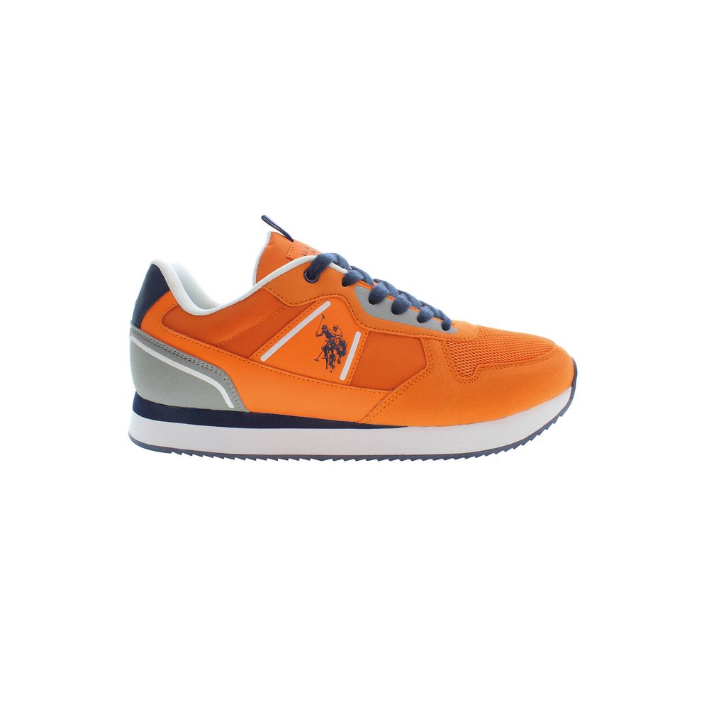  - Orange Polyester Men Sneaker