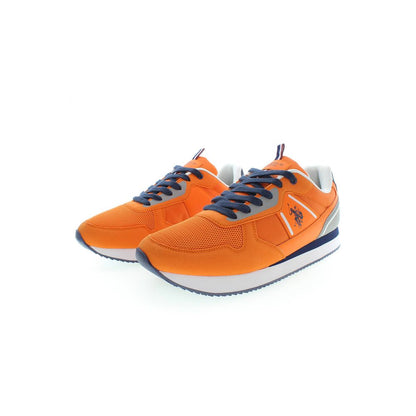  - Orange Polyester Men Sneaker