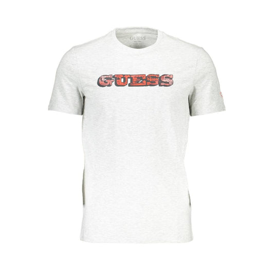  - Gray Cotton Men T-Shirt