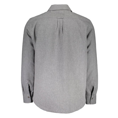  - Gray Cotton Men Shirt