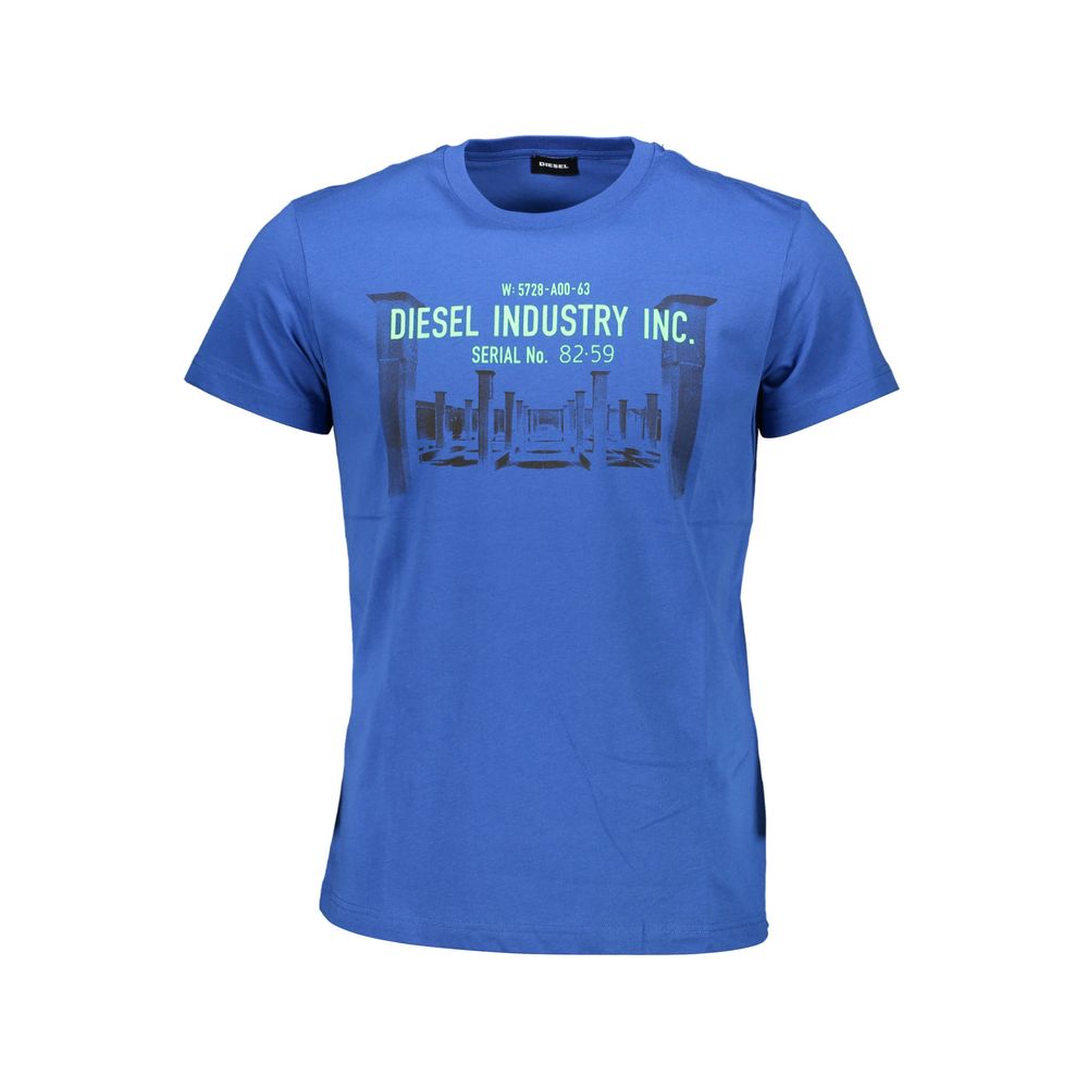  - Blue Cotton Men T-Shirt