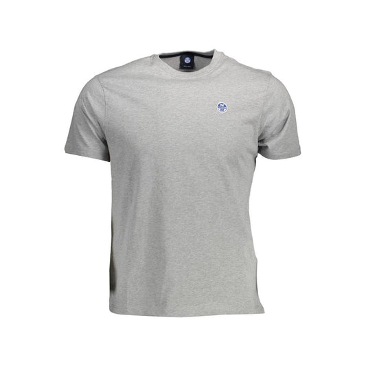  - Gray Cotton Men T-Shirt