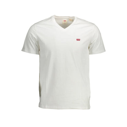  - White Cotton Men T-Shirt