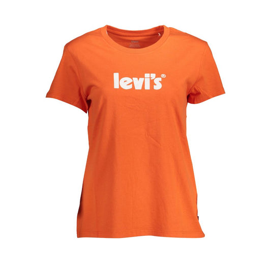  - Orange Cotton Women T-Shirt