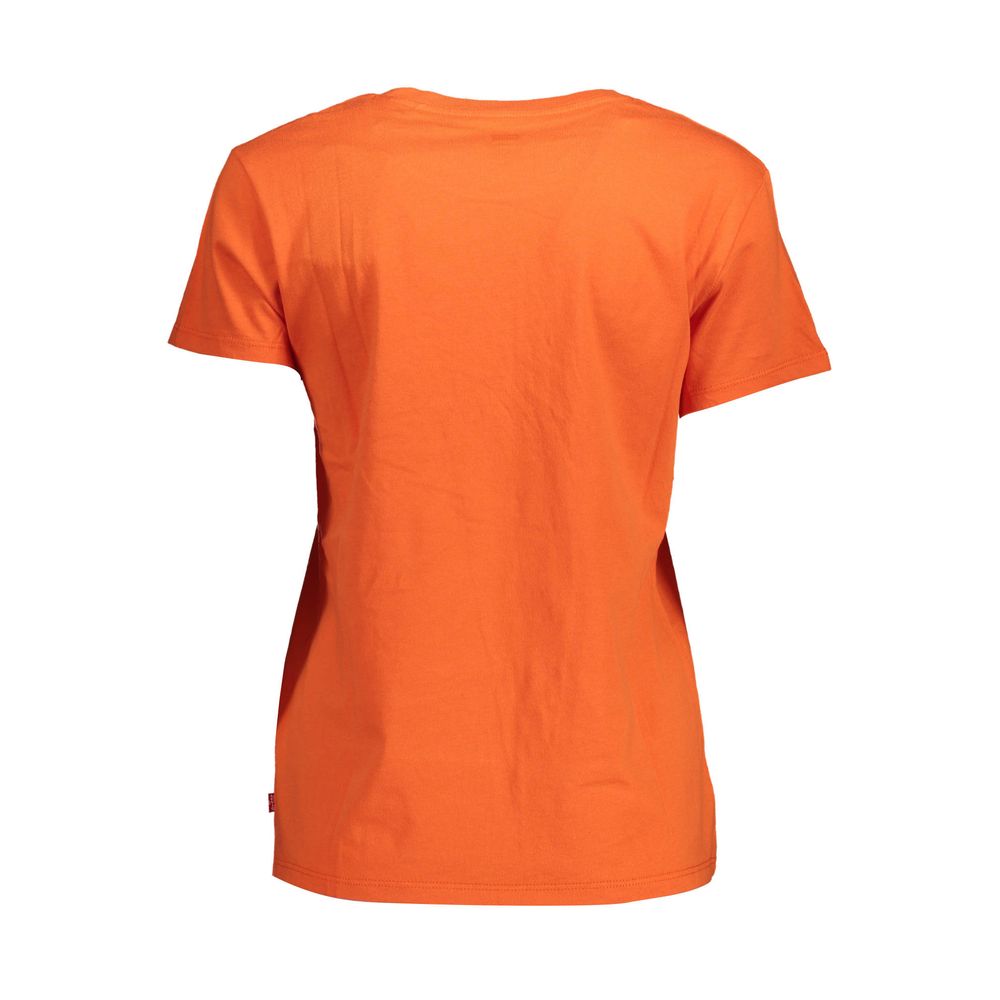  - Orange Cotton Women T-Shirt