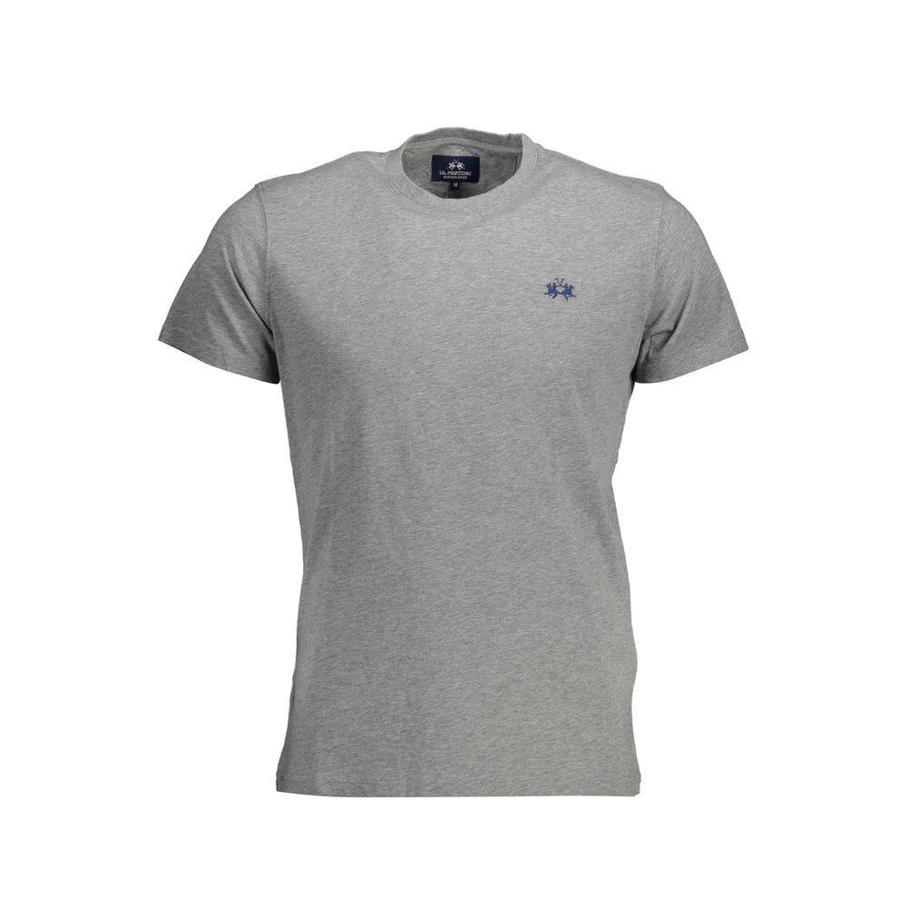  - Gray Cotton Men T-Shirt