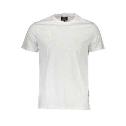  - White Cotton Men T-Shirt