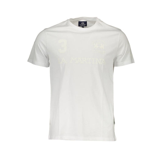  - White Cotton Men T-Shirt