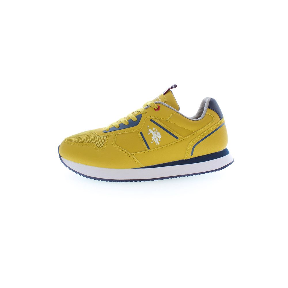  - Yellow Polyester Men Sneaker