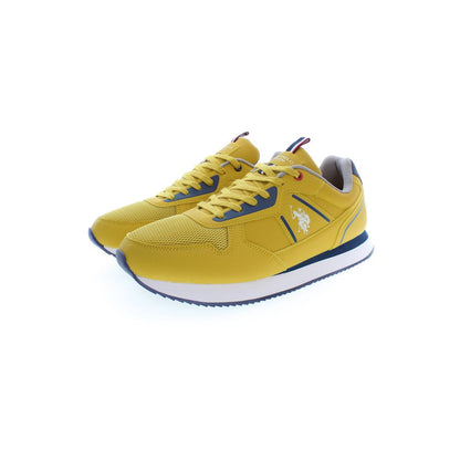  - Yellow Polyester Men Sneaker