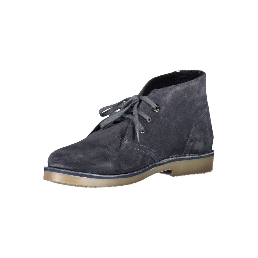  - Blue Leather Men Ankle Boot