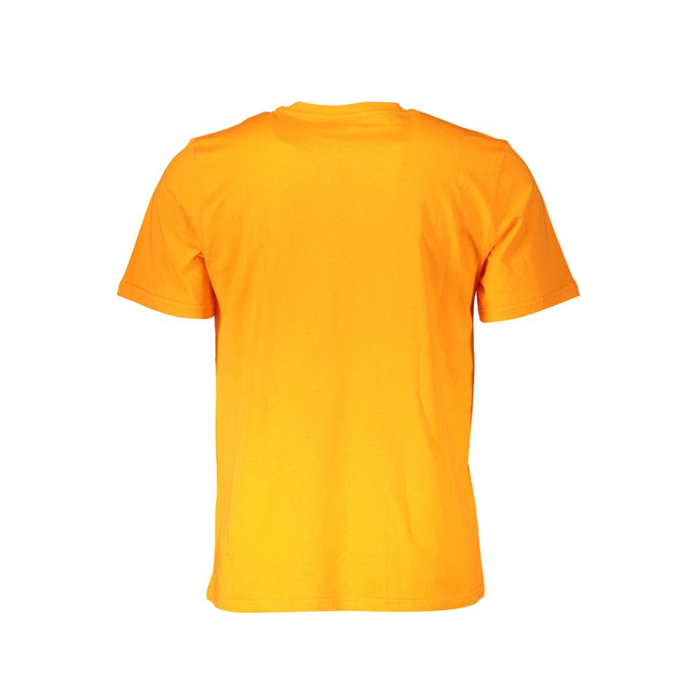 Orange Cotton Men T-Shirt