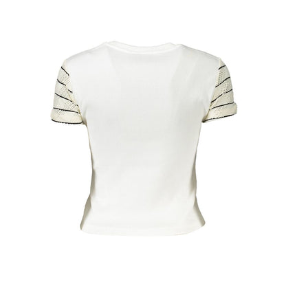  - White Cotton Women Top