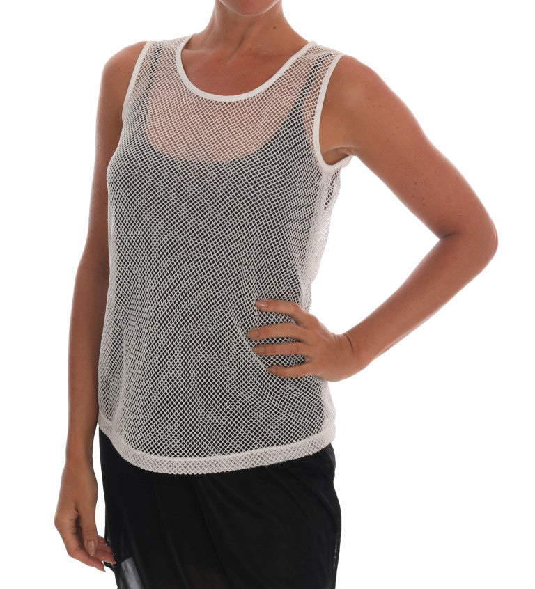 Sleeveless Transparent Net Tank Top - The Luxe Alliance