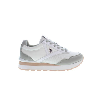  - White Polyester Women Sneaker