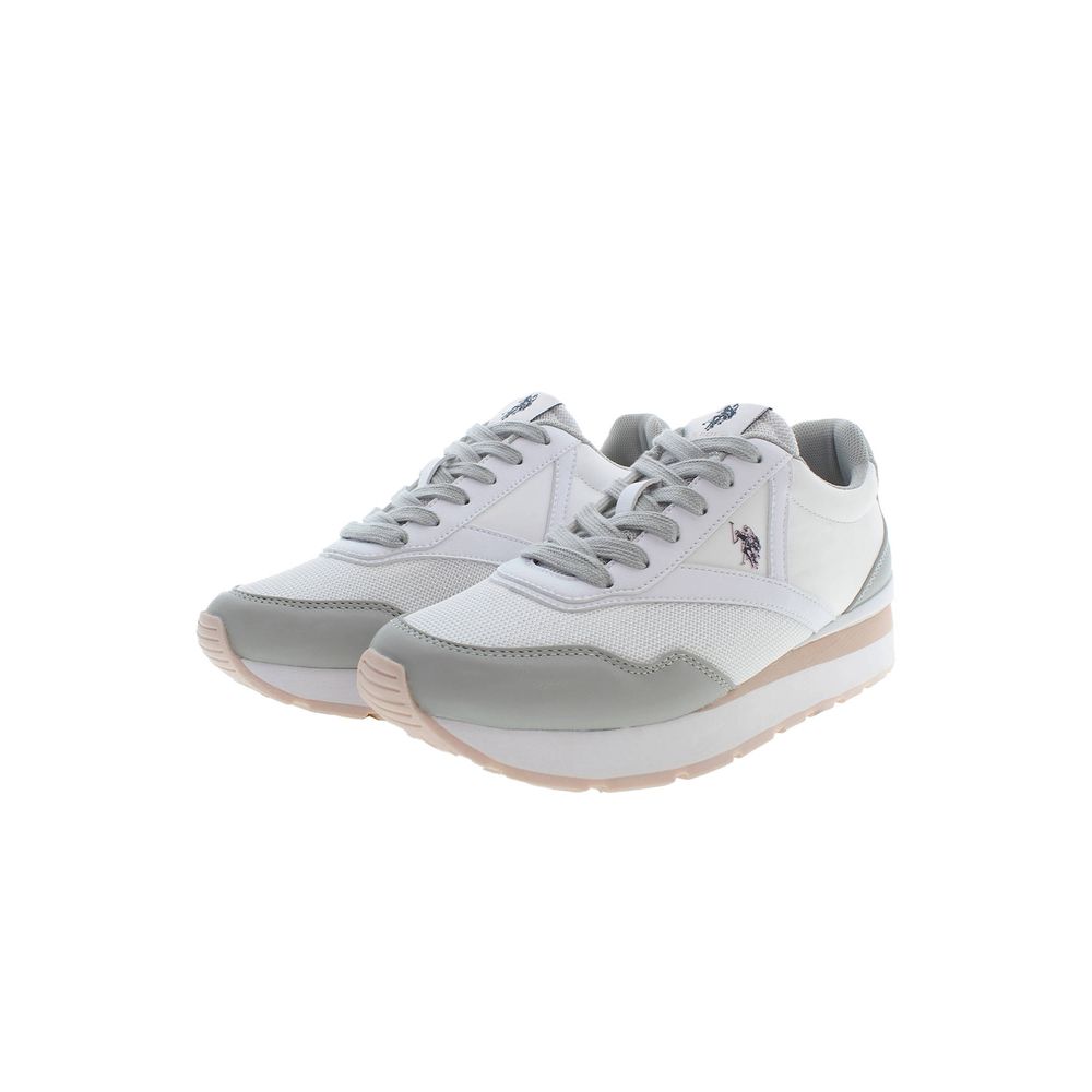  - White Polyester Women Sneaker