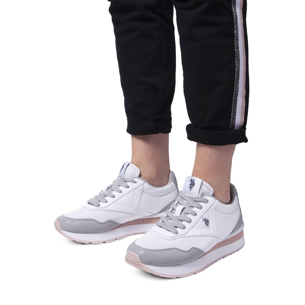  - White Polyester Women Sneaker