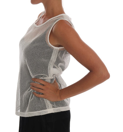 Sleeveless Transparent Net Tank Top - The Luxe Alliance