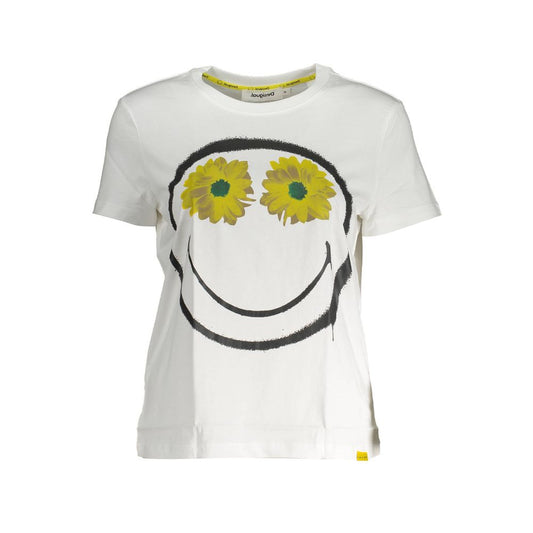  - White Cotton Women Top