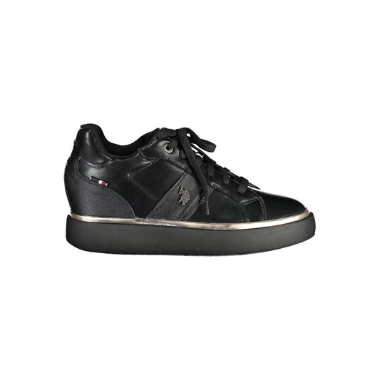 Black Polyester Women Sneaker - The Luxe Alliance