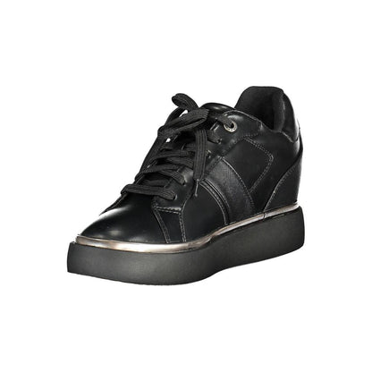 Black Polyester Women Sneaker - The Luxe Alliance