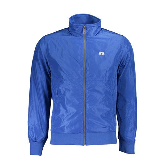  - Blue Polyester Men Jacket