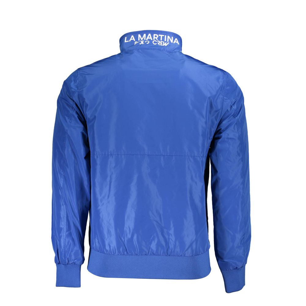  - Blue Polyester Men Jacket