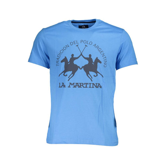  - Blue Cotton Men T-Shirt