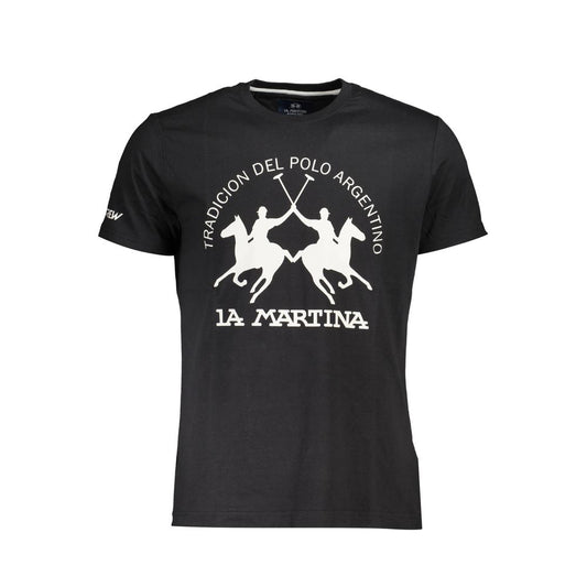  - Black Cotton Men T-Shirt