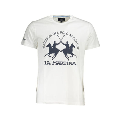  - White Cotton Men T-Shirt