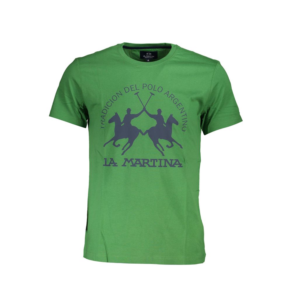  - Green Cotton Men T-Shirt