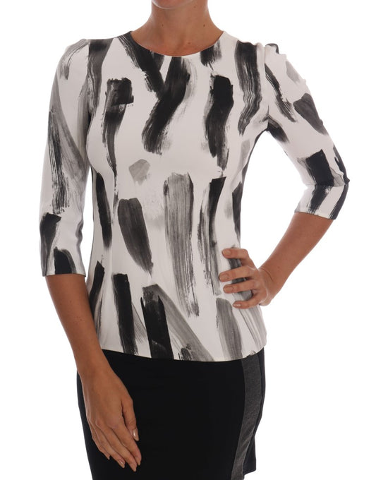  - Elegant Striped Stretch Blouse