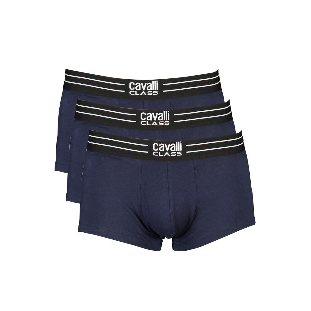 Cavalli Class - Men's Blue Cotton Boxers Underwear