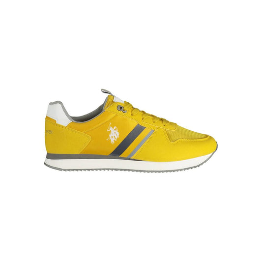  - Yellow Polyester Men Sneaker