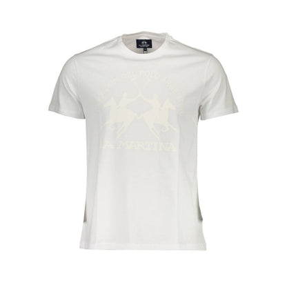  - White Cotton Men T-Shirt