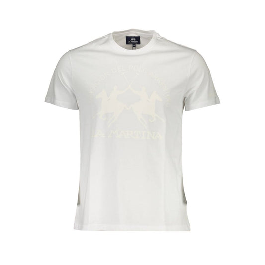  - White Cotton Men T-Shirt