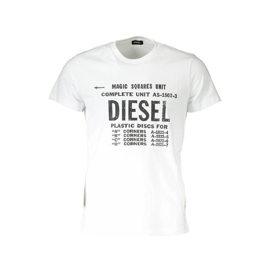  - White Cotton Men T-Shirt