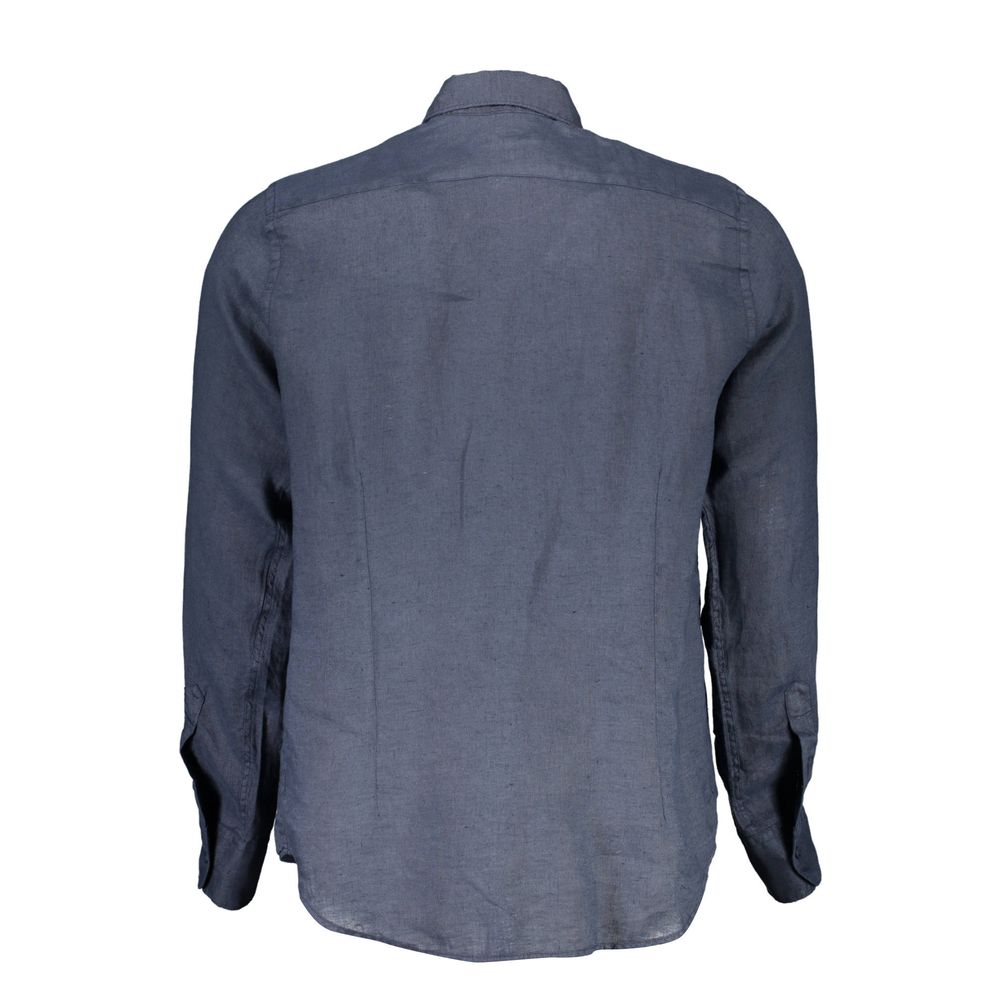  - Blue Linen Men Shirt