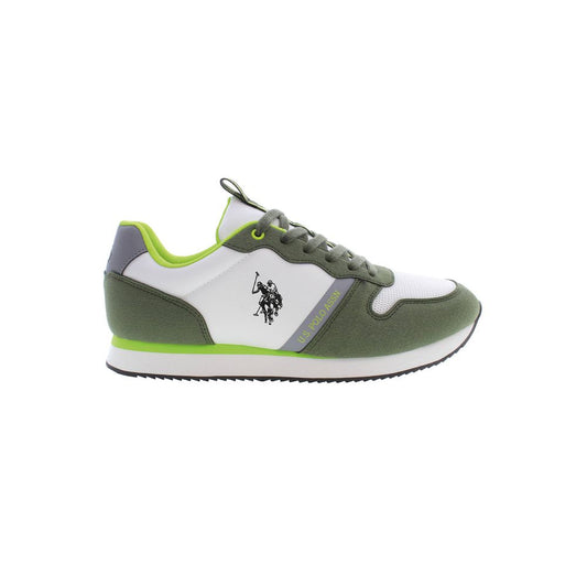  - Green Polyester Men Sneaker