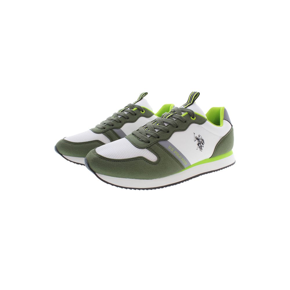  - Green Polyester Men Sneaker