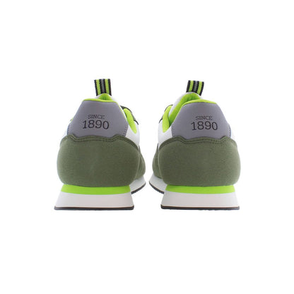  - Green Polyester Men Sneaker