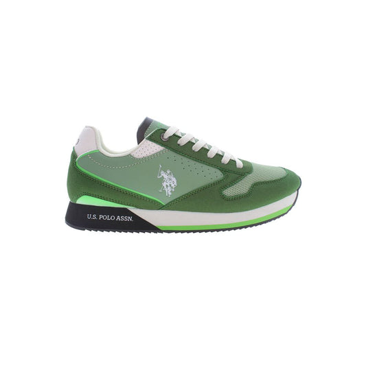  - Green Polyester Men Sneaker