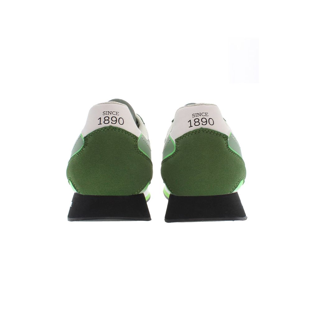  - Green Polyester Men Sneaker