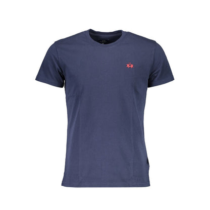  - Blue Cotton Men T-Shirt