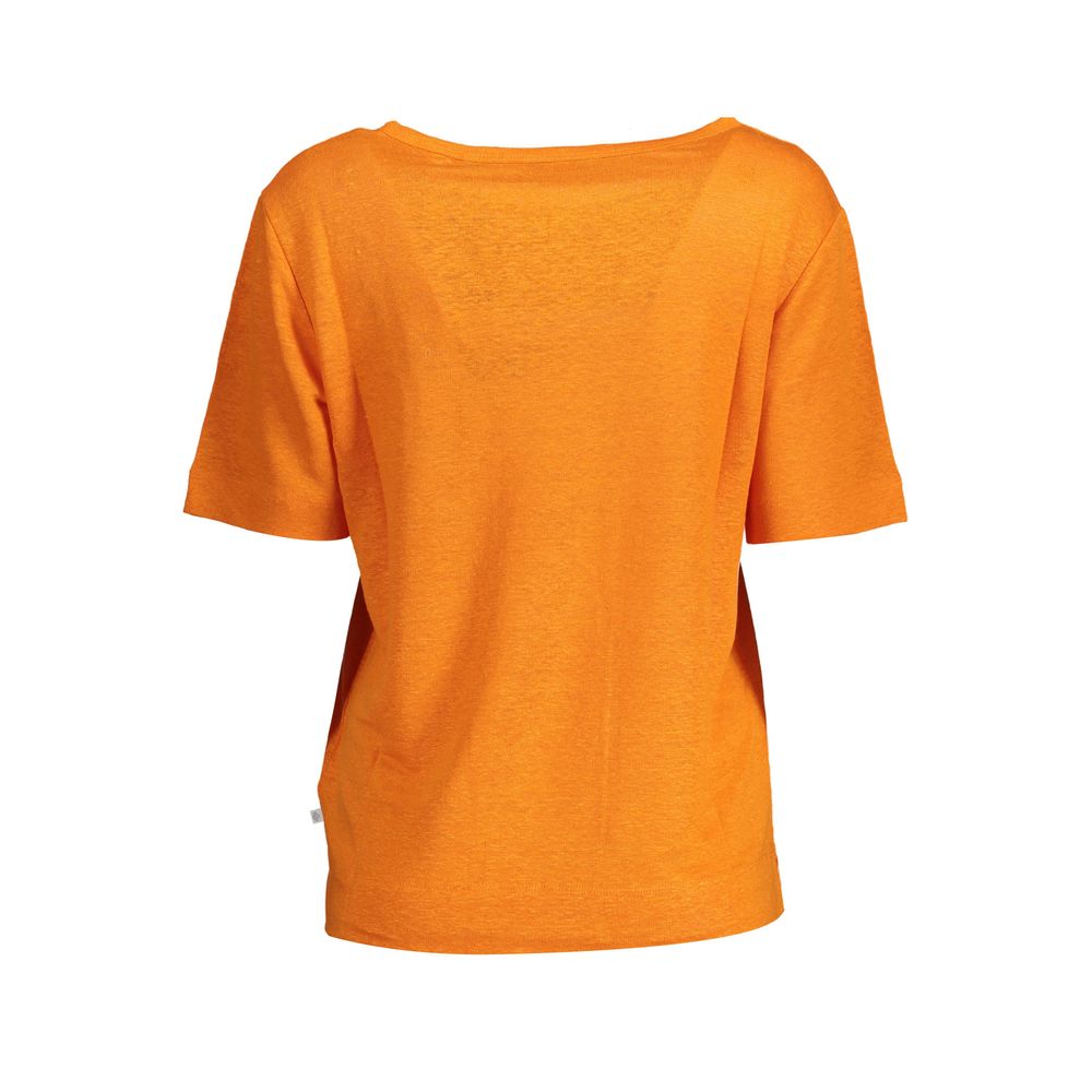  - Orange Linen Women Top