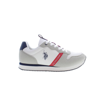  - White Polyester Mens Sneaker