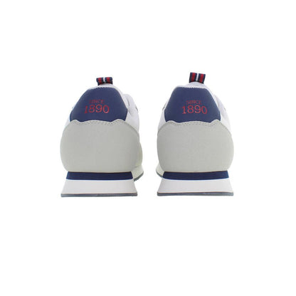  - White Polyester Mens Sneaker